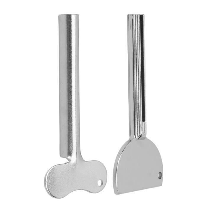 Vide-tube En Métal (2 Pièces) - Presse-tube Forme Clé Pour Dentifrice, Peinture, Crème, Récupère Les Dernières Gouttes