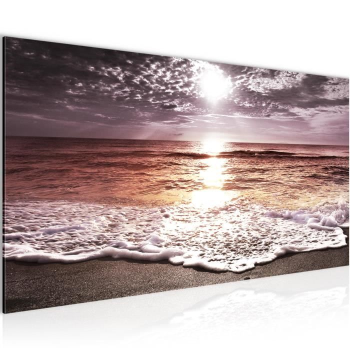Runa art Tableau Décoration Murale Plage lever du Soleil 70x40 cm - 1 Panneau Deco Toile Prêt à Runa art Tableau Décoration Murale Plage lever du Soleil 70x40 cm - 1 Panneau Deco Toile Prêt à