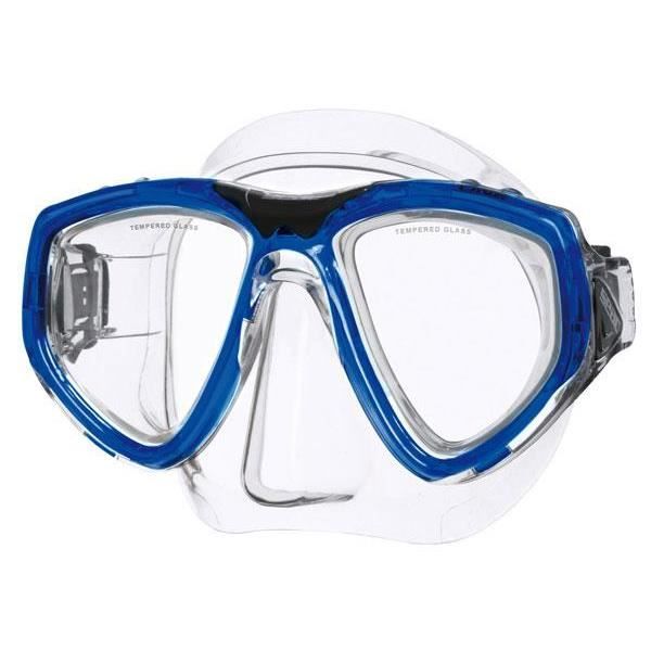 SEAC SUB One Mask Blue - Masque de plongée adulte mixte jupe silicone verres trempés compatible optiques