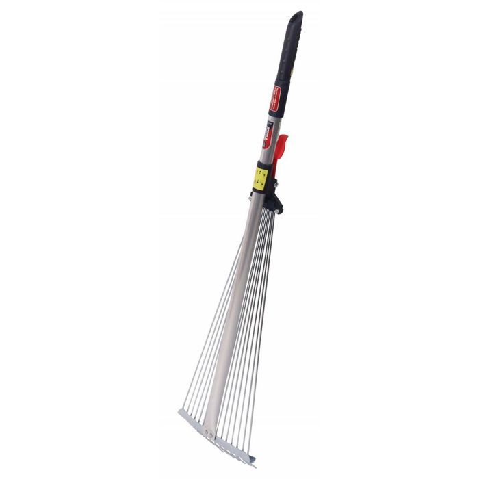 Balai à gazon extensible - SPEAR & JACKSON - Manche télescopique en aluminium - Blanc - Garantie 2 ans