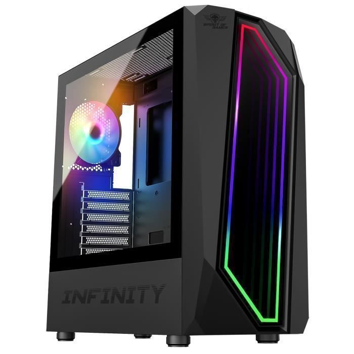 Boîtier PC Gamer Spirit Of Gamer INFINITY RGB Verre Trempé - vue 2