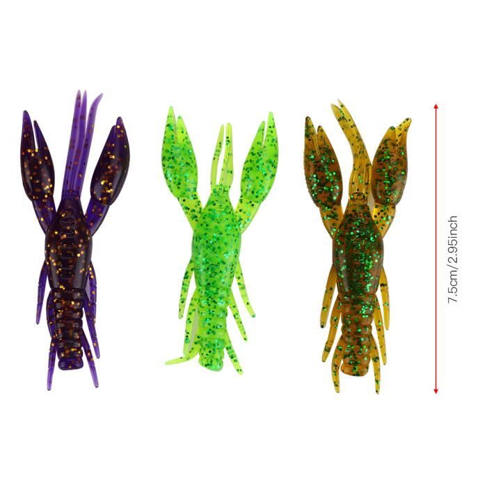 5pcs / Lot Appâts De Pêche Souples, Appâts Réalistes Poissons S à Ver Vers Leurres De Pêche Crabe Appâts Artificiels S39attaquer Accessoirescrabe P 27161