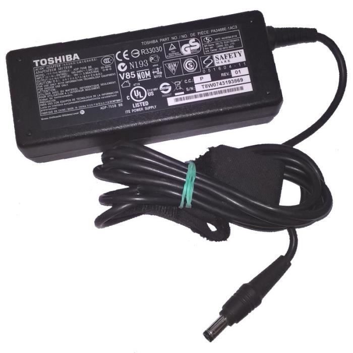 Chargeur Toshiba Adp 75sb Pa3468e 1ac3 11 Pc Portable 75w 19v 3 95a Cdiscount Informatique