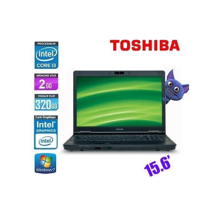  PC Portable TOSHIBA TECRA A11-14J CORE I3 330M 2.1GHZ - GRADE B 15,6" Noir pas cher