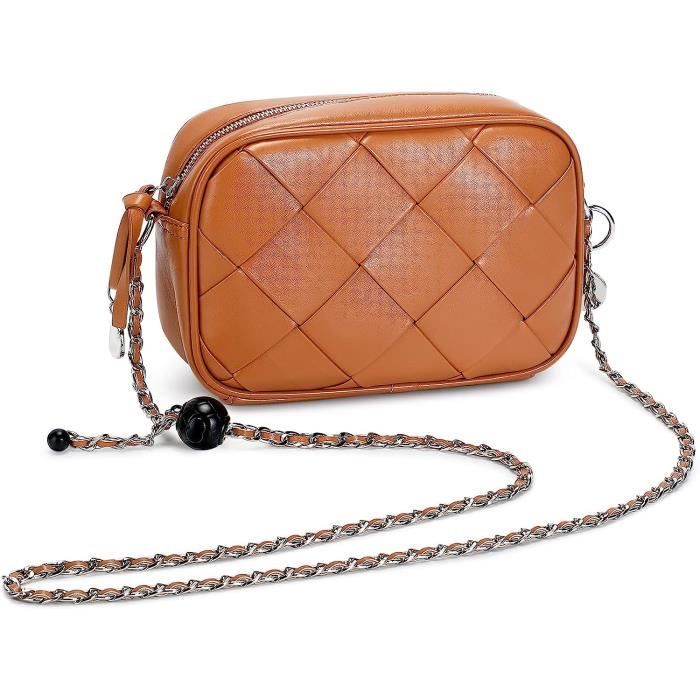 Ubaymax Petite Sac Bandouli re Femme Marron Souple Cuir
