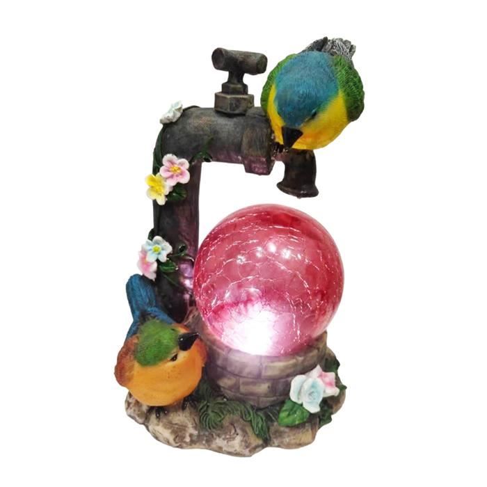 Statue de jardin solaire décor extérieur pour patio, pelouse, cour Art