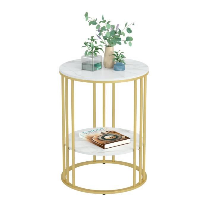 Tables basses & Bout de canapés Stump Table d'appoint marbre blanc