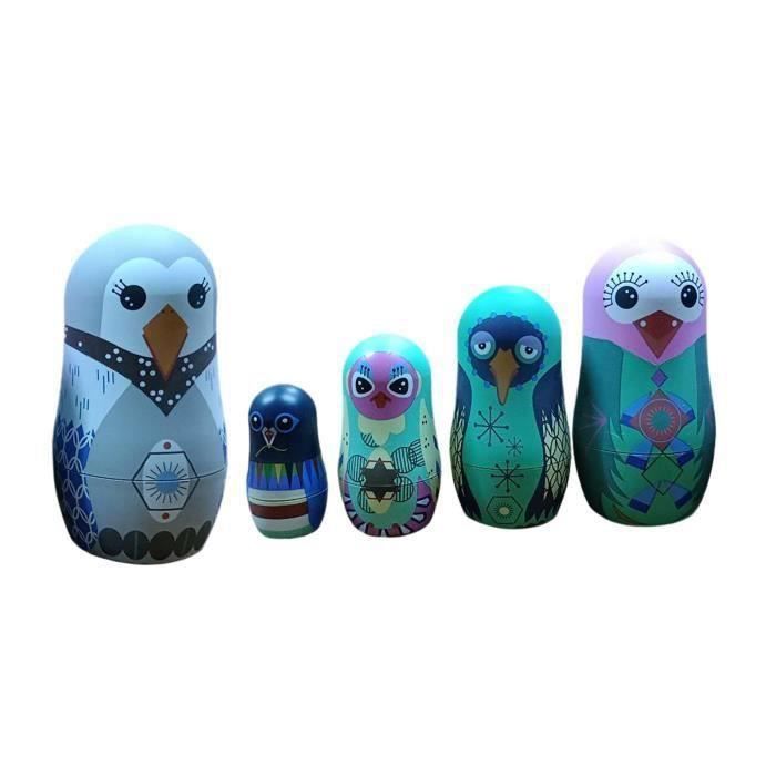 HIMS Matryoshka Russe Lot De 10 Poupées Russes En Bois Jaune