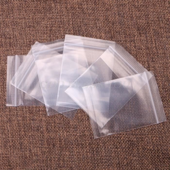 Pochon Plastique 600 Pièces Sachet Zip Sachets Plastiques Refermables Pochette Plastique