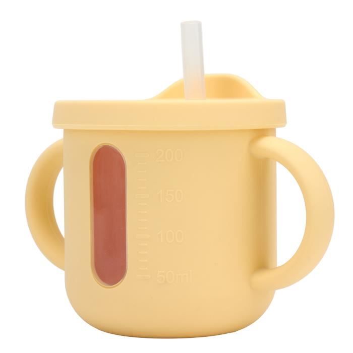 PandaEar Lot 2 Gobelets Silicone Bébé - Tasse Apprentissage Avec Poignées Ergonomiques