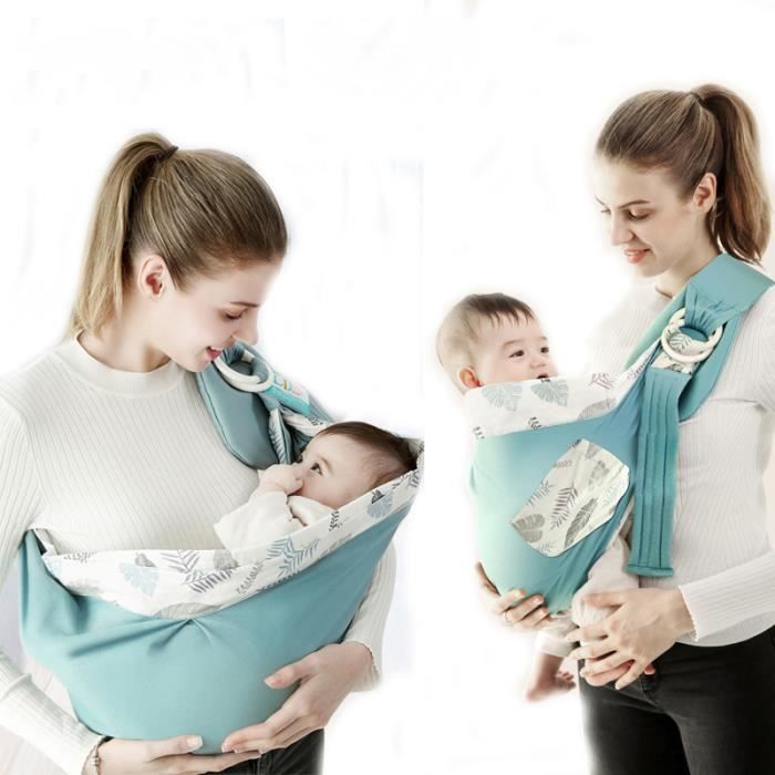 Nouveau-né Sling Double Use Infant Nursing Cover Carrier Mesh Fabric Allaitement Carriers Jusqu'à 50 Lbs (0-36M)