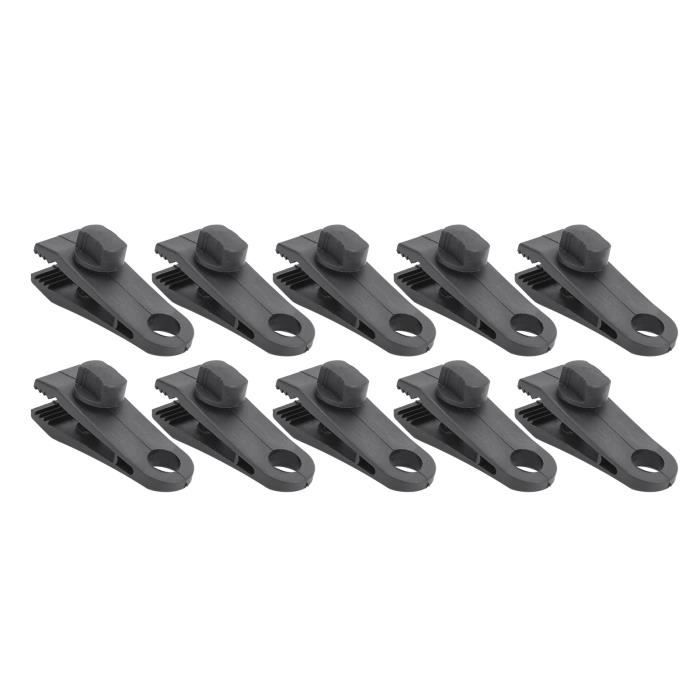 Lot 10 Clips De Bâche Tente Multifonction - Pince Alligator Avec Vis Réglable