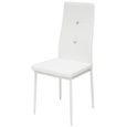 Chaises de salle à manger - ALBATROS - 3099 Diamond - Blanc - Lot de 6 - Métal - Simili-1
