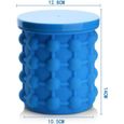 Seau à glacon Glace créatif silicone seau moule portable à glaçons (2 en 1) Gain de place Ice Cube Maker, for les boissons gaze[671]-1