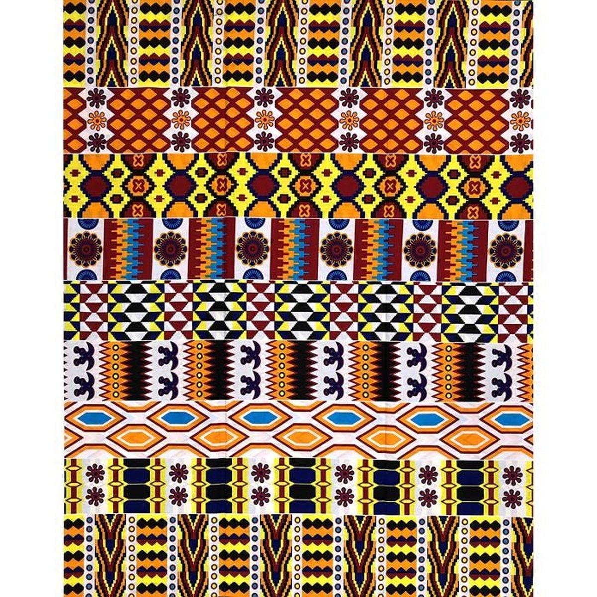 HITARGET Wax Pagne Tissu Africain Collection Original 6 Yards Cire imprimé Top qualité 100% Pur Coton réf QH
