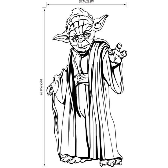 Maître Yoda 1 Sticker Déco Voiture 