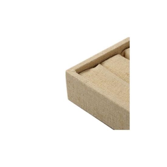 Pr/ésentoir Bijoux Plateau pour bagues en Toile de Jute Naturel