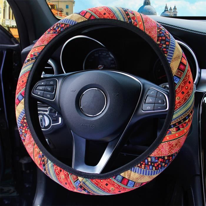 Violet - Couverture élastique universelle pour volant de voiture, couvre- volant de voiture, Style ethnique, a - Cdiscount Auto