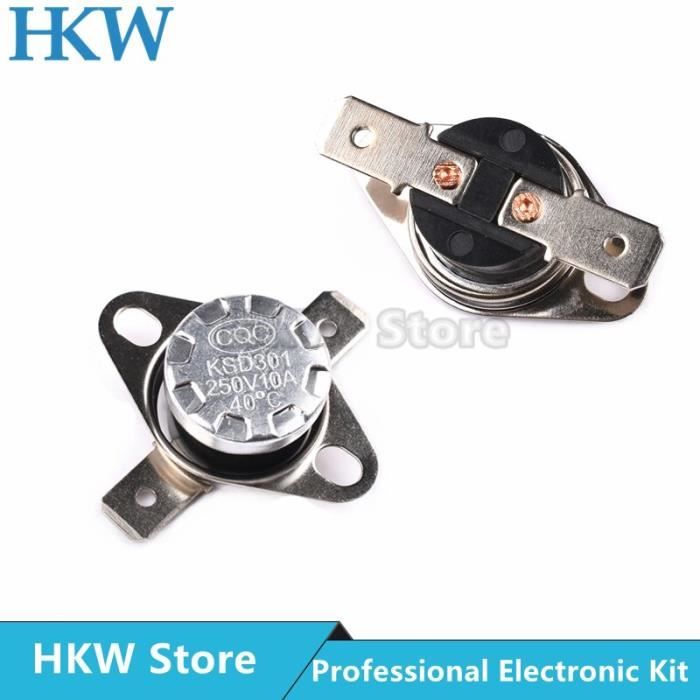 2 Stück Keramik Thermostat KSD301 135°C - Normal Geschlossener Temperaturschalter Für Haushaltsgeräte