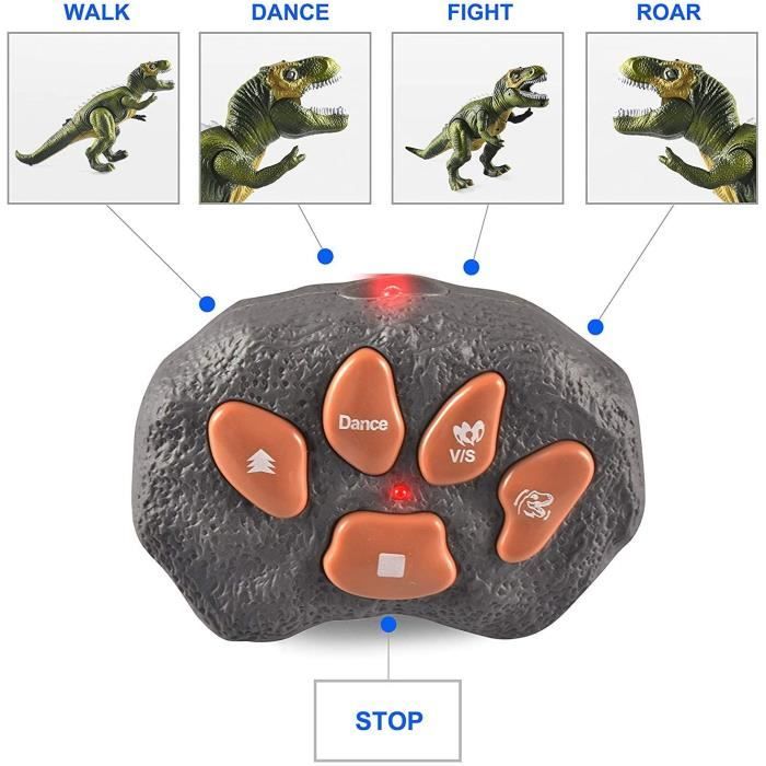 Métal électrique-Dinosaure télécommandé RC pour enfants, jouet électrique, marche, vaporisateur