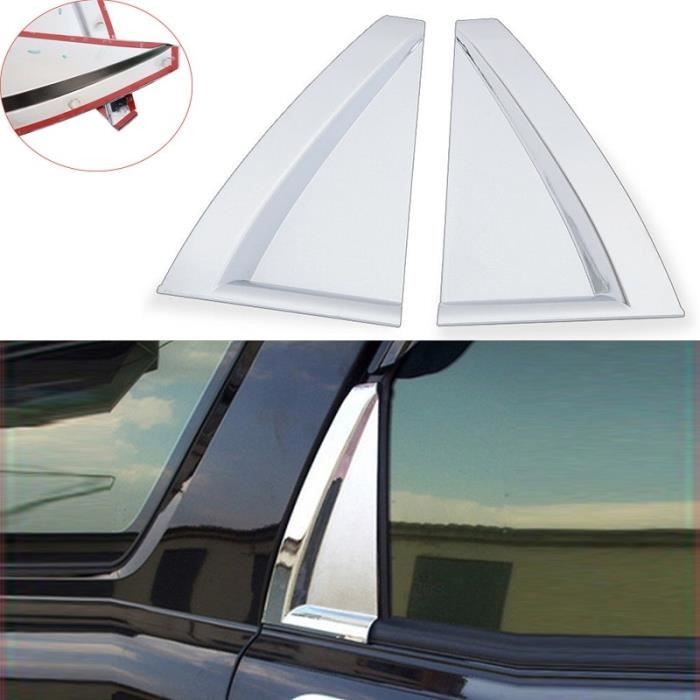Lève-vitres,Voiture Chrome fenêtre arrière Triple angle décoration  couverture Kits garniture de verre de fenêtre - Type Silver - Cdiscount Auto