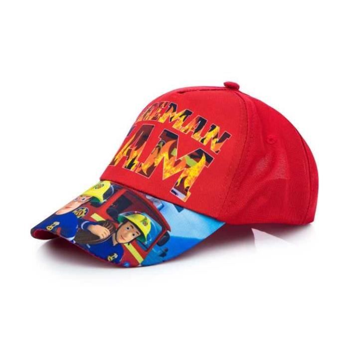 SAM LE POMPIER Berretto Baseball Ragazzo - Arancione, Taglia 54, 100% Cotone, Chiusura Regolabile Velcro