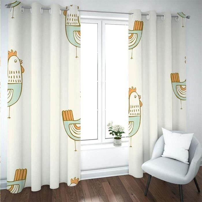Lot 2 Rideaux Occultants 3D Tracteur Bleu – Thermiques, Isolants, Chambre Enfant & Adulte 140x160 Cm