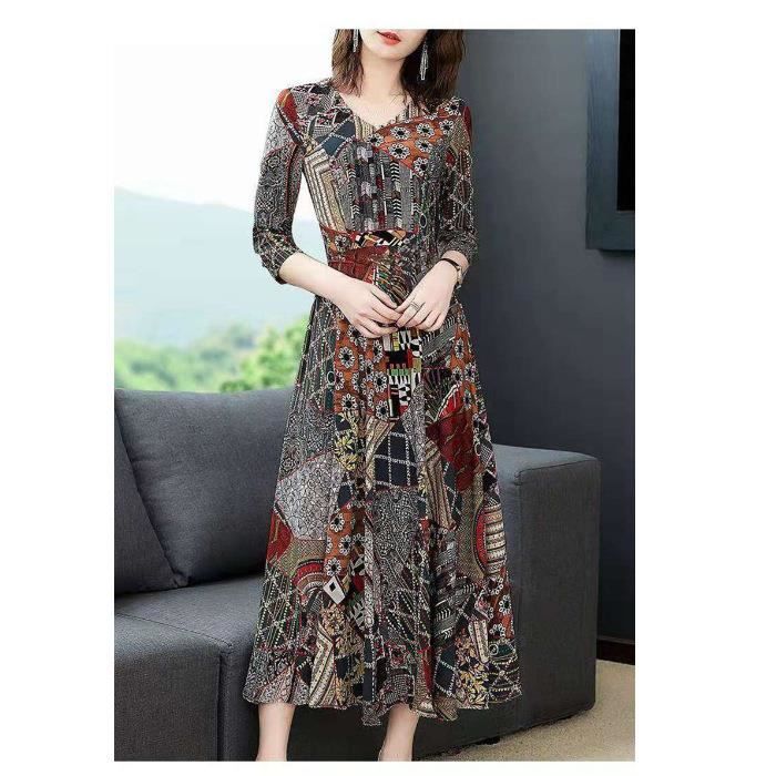 Robe longue manche trois quart online