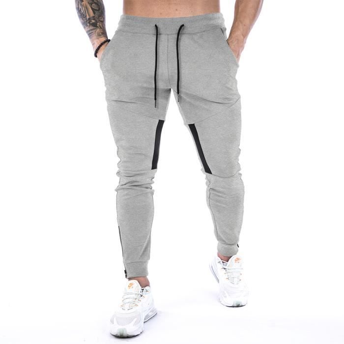 Jogging Pantalon de sport homme coton rayure hiphop baggy gym