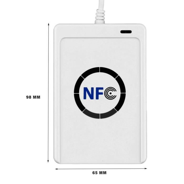 Lecteur NFC ACR122U USB Contact Graveur de Carte IC Intelligente et Lecteur  Copieur RFID Intelligent Duplicateur UID Carte D'éTiquette Modifiable