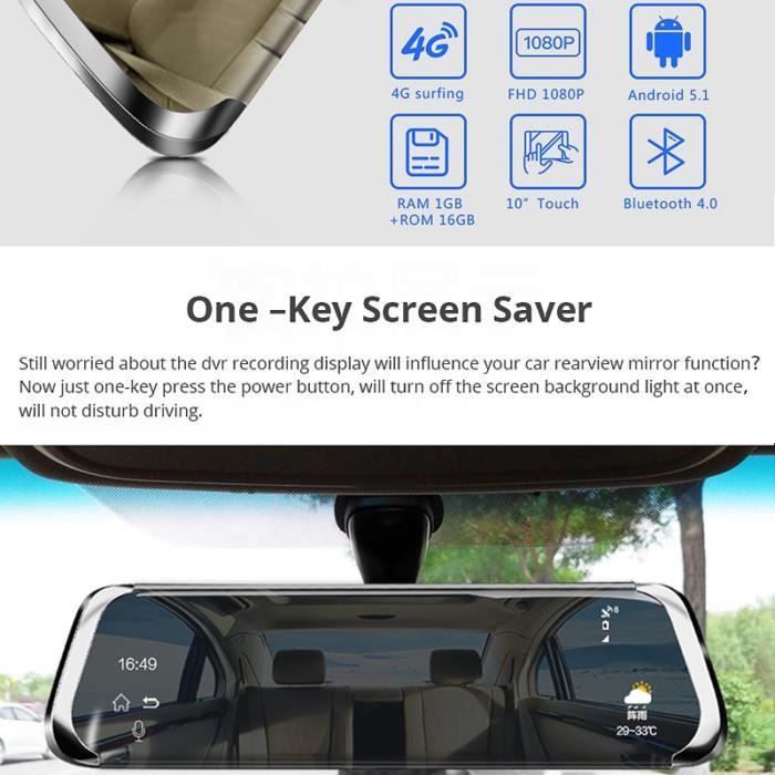 Dash Cam De Voiture Groupé Universel Ips1