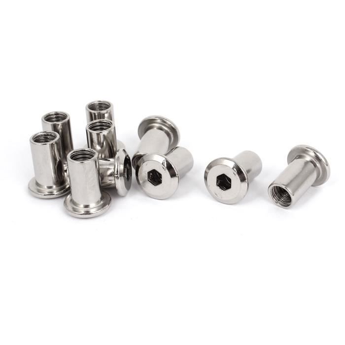 Boulons à Tête Hexagonale M8 X 80mm - 4 Pièces, Ton Bronze, Filetage 1.25mm | Marque Uxcell, Pour Assemblage Robuste