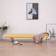 2098Supersale® Canapé-lit,Canapé d'angle Convertible & Réversible - Design scandinave avec deux oreillers Jaune Polyester-2