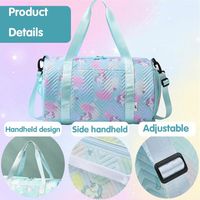 Sac De Sport Fille 25L Licorne - Imperméable Avec Compartiment Chaussures - Sac Voyage Weekend