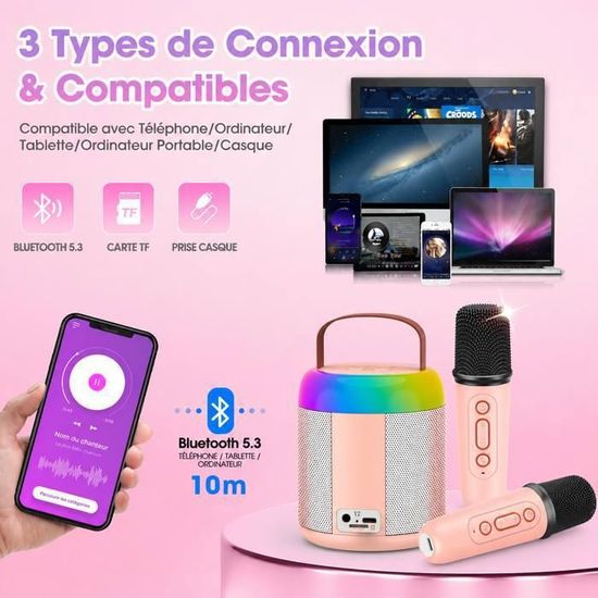 Micro Karaoke Enfant sans Fil avec 2 Micro Machine de Karaoké sans Fil Micro Karaoke Enfant sans Fil avec 2 Micro Machine de Karaoké sans Fil