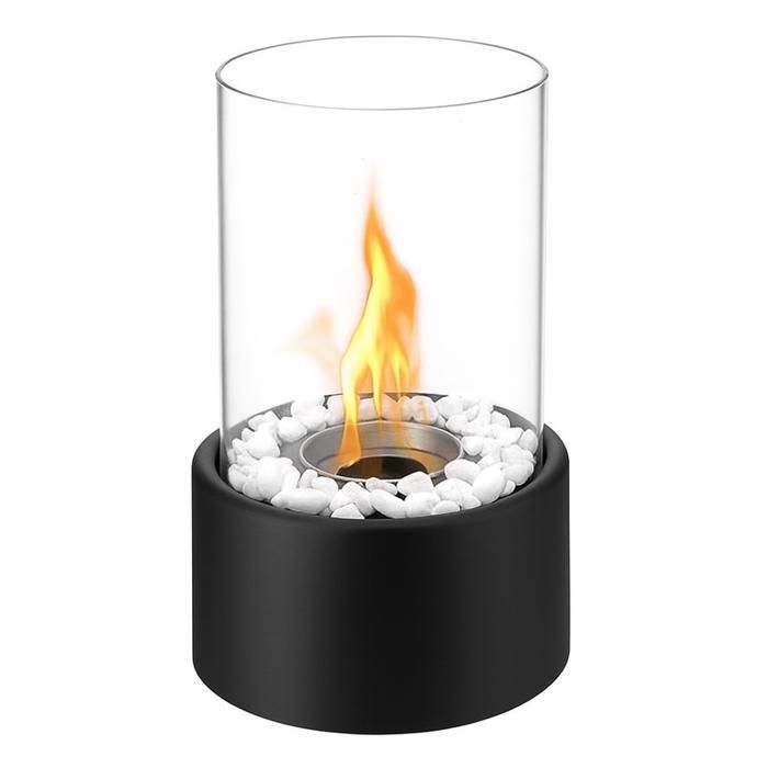 Cheminée Éthanol De Table – Flamme Réglable Sans Fumée | Verre Trempé & Métal | Pour Intérieur/Extérieur | Cadeau Déco