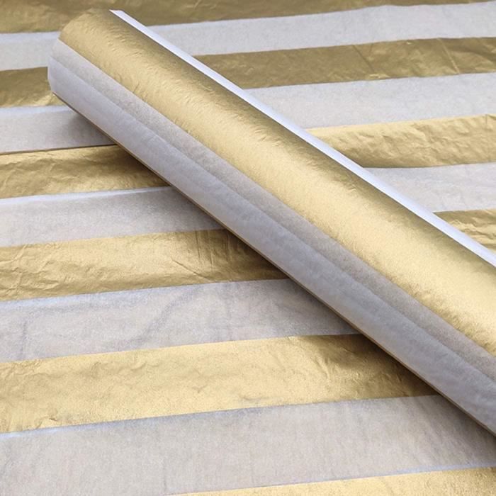 Feuilles de papier de soie doré métallisé, 5 pces