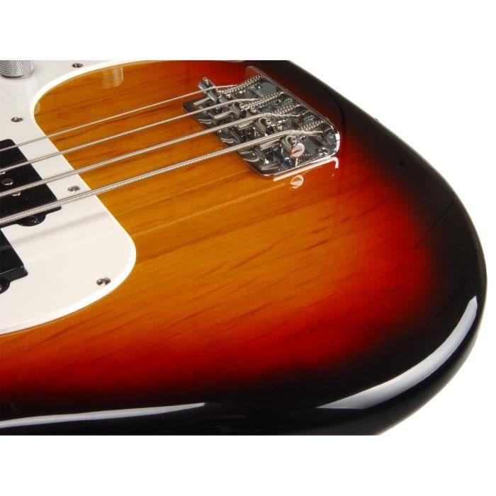 Set De Basse électrique Rocktile Groovers Pack - Finition Sunburst - Ampli 15W Inclus - Pour Débutants