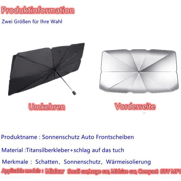 Pare-Soleil Voiture Pliable 140x70cm - Protection UV 99% Anti-Chaleur Universel