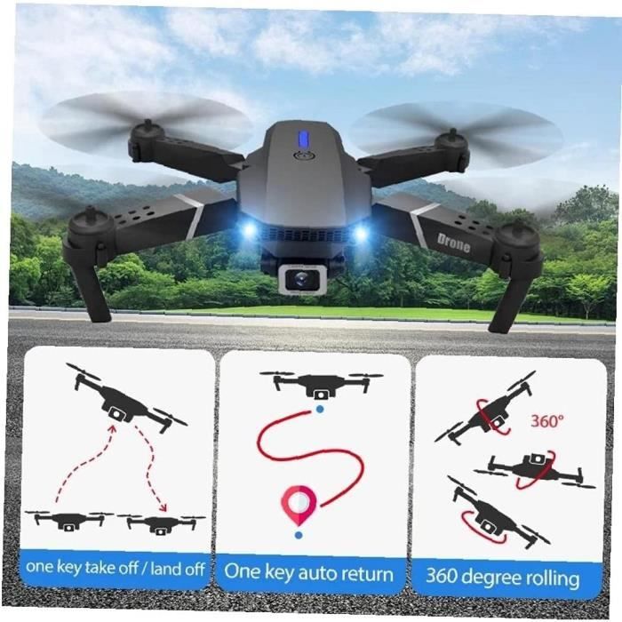 Drone professionnel avec caméra 4k HD - Quadcopter pliable pour les  débutants, Mode sans tête Retour automatique à la maison adapté aux  débutants Raun-au