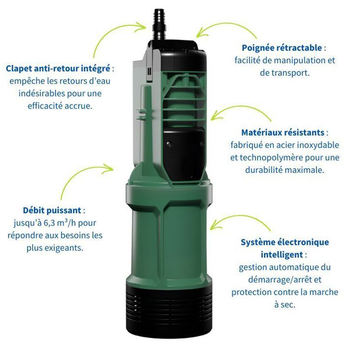 Pompe immergée JETLY DIVERTRON 900 1,5 CV Arrosage de jardin — free download
