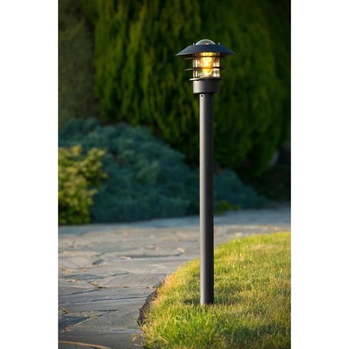 Lucide ZICO - Lanterne / lampadaire exterieur Extérieur - Ø 21,8 cm - 1xE27  - IP44 - Noir
