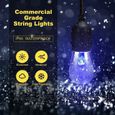 S14 Guirlande Colorées Guinguette Extérieure,15M Dimmable RGBW Guirlandes Lumineuses,15LED Ampoules Incassables, IP65 Etanche-3