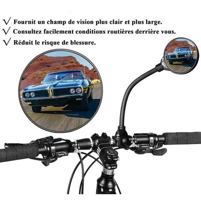 Yizhet Lot de 2 Retroviseur pour Velo Réglable 360° Rotatif