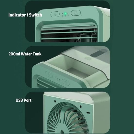 Refroidisseur à air soufflé Ventilateur Climat périphérique témoin ils oscillation Touch Display Timer 