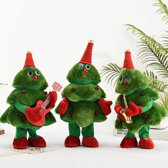 Sapin De Noël Musical Dansant Avec Lumières - Jouet Interactif De Table (environ 38 Cm) - Pour Décoration De Fête - Fonctionne Avec 3 Piles AA (non Fournies)
