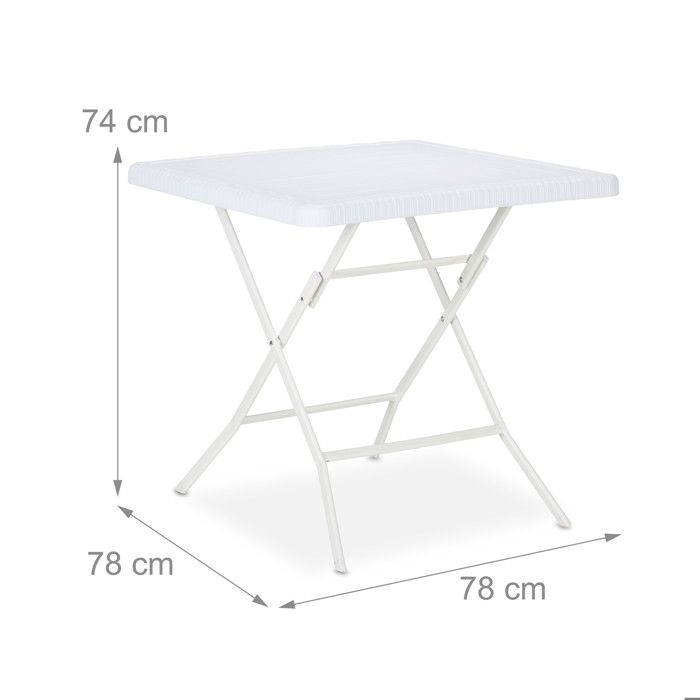 Table de jardin pliante carrée Greensboro - 2 Places - Bleu émeraude | Leroy Merlin