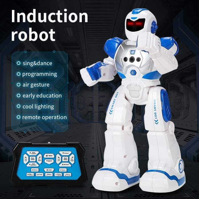 Robot Télécommande Jouet Intelligent Enfant RC Robot Avec Chant Danse  Action Figure LED Espace Clignotant Déménagement Pour Enfant Cadeau