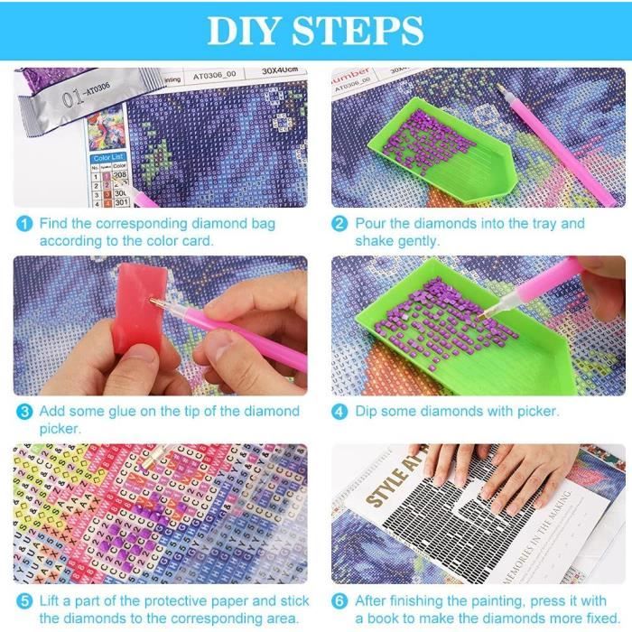 Ginfonr - 5D Diamond Painting Kit Dragon Ice Fire Beast, 2 Pezzi Da 30x40 Cm, Con Tela E Strass Rotondi, Decorazione Parete