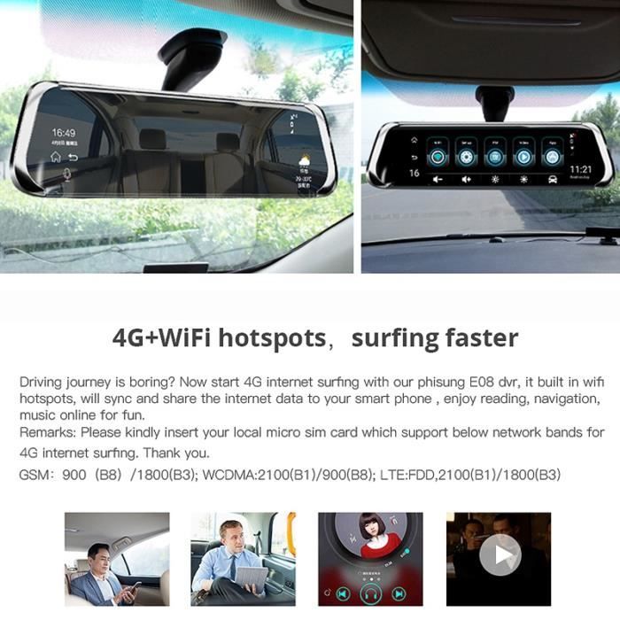 Dash Cam De Voiture Groupé Universel Ips3